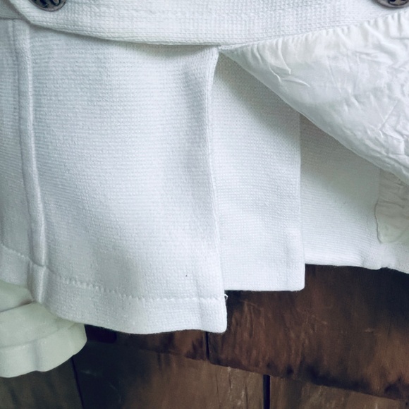 BEBE Rare Vintage Cropped Fitted Jersey Off-white Jacket Lined 💯 Cotton S - Picture 10 of 12